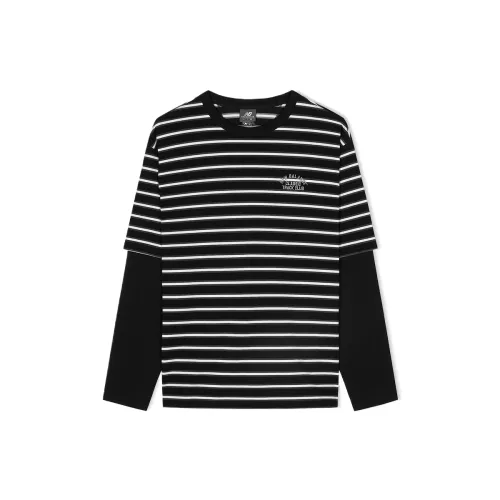 New Balance T Shirt Unisex Black White Stripes