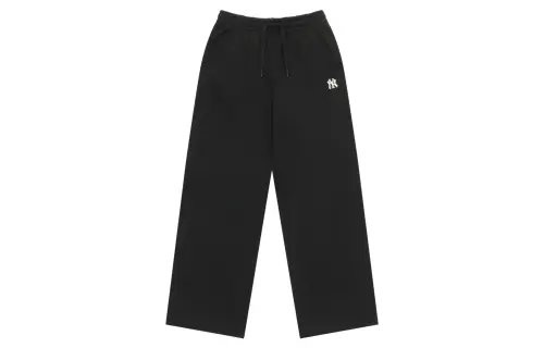 MLB Base fashionable classic trend comfortable knitted black trousers for men and women, oversize, with your logo imprint