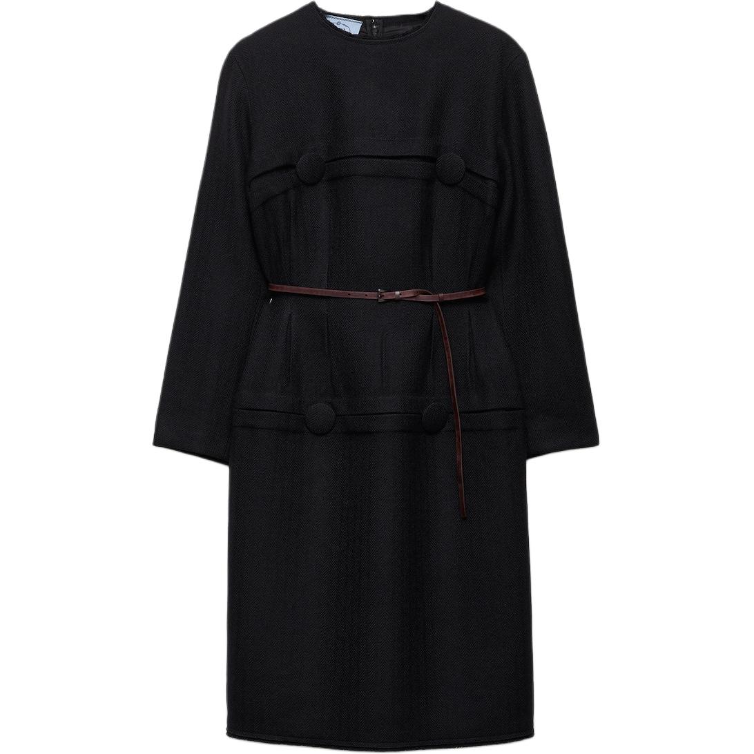 PRADA FW25 Long Sleeved Dress Fitted Women's