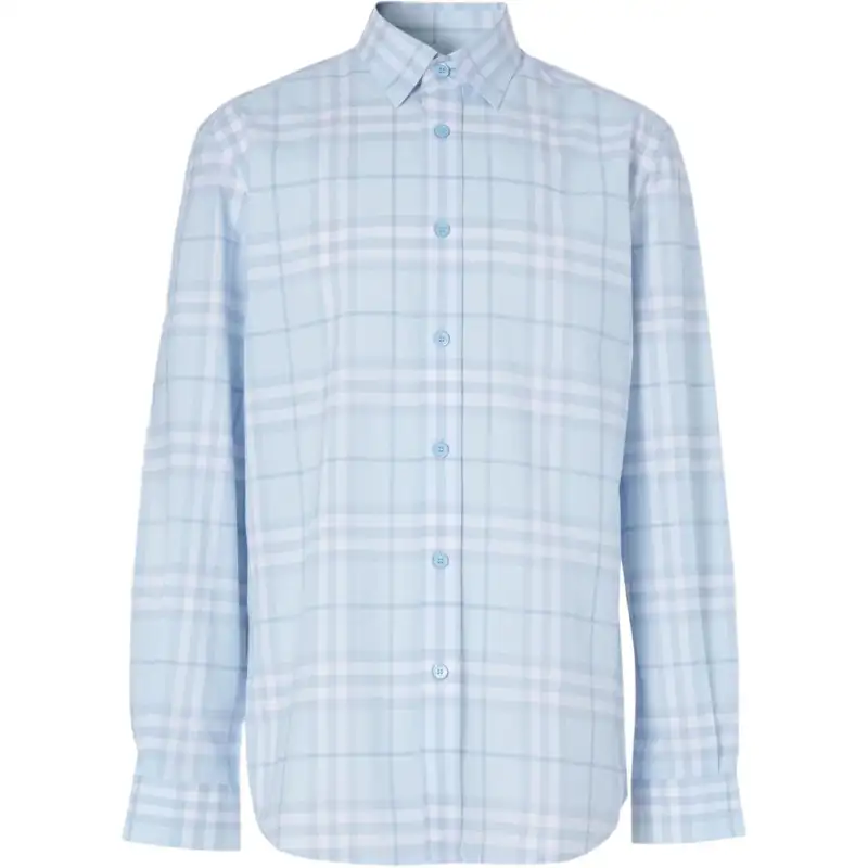 Burberry Shirt Men's Light Blue