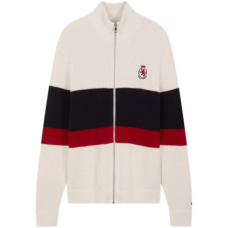 Tommy Hilfiger Knitwear Unisex Stand Collar Moderate Cardigan