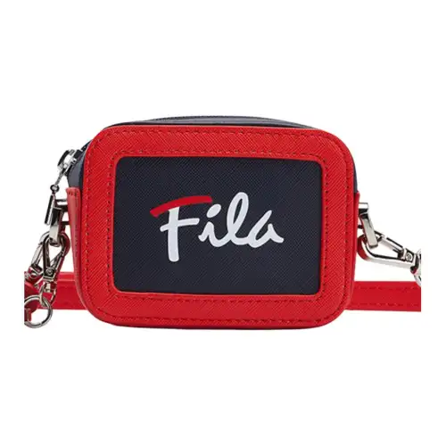 FILA Pu Square Bag, Camera Bag, Shoulder Bag Women's Legend Red