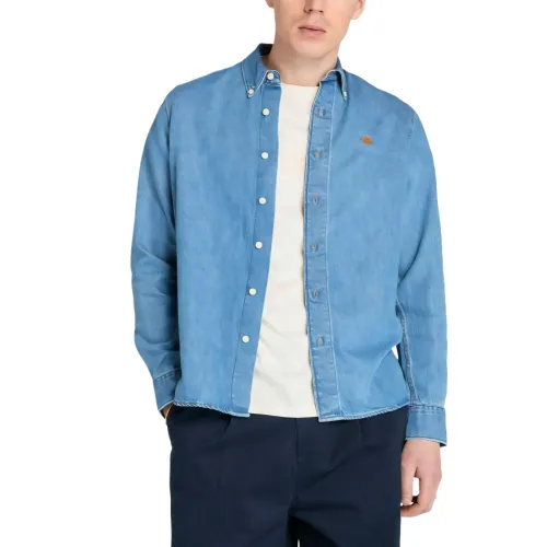 Timberland Shirts Men's Blue Lapel Moderate