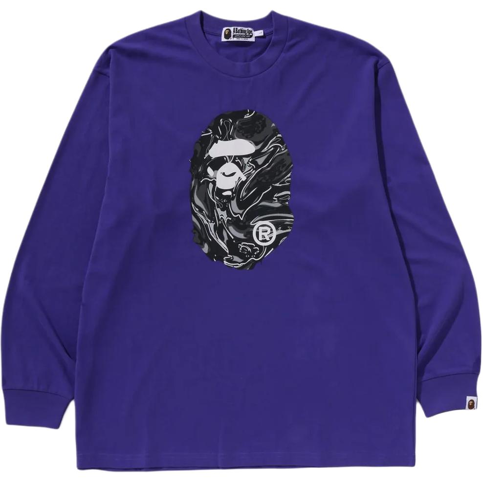 Мужская футболка A BATHING APE (черная с мраморным узором)