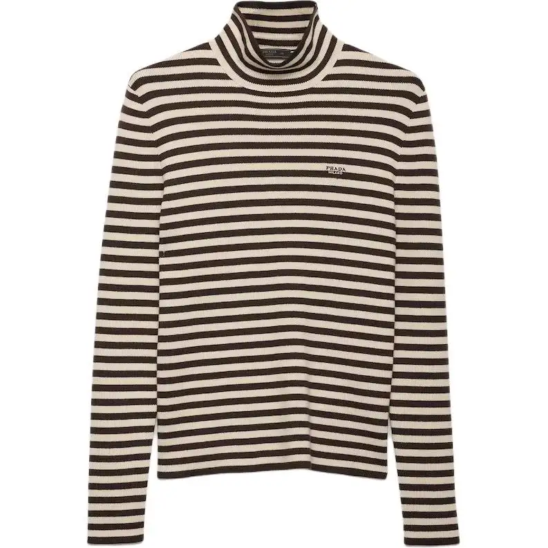 PRADA Sweaters Men's Dark Brown Turtleneck Moderate