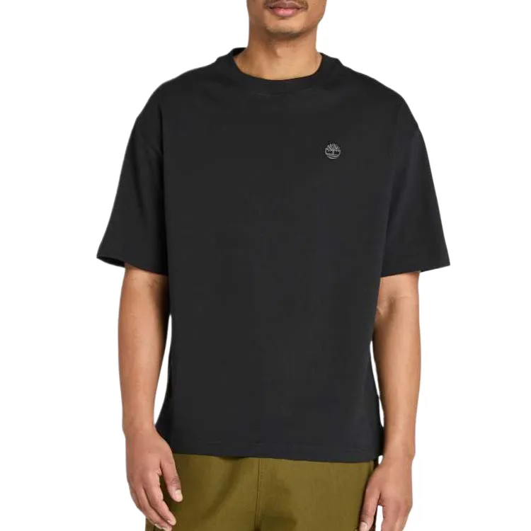 Timberland T Shirts Men's Black Crew Neck Moderate