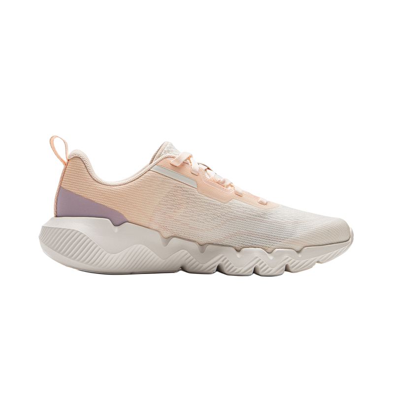Li Ning Cushioning Lightweight Abrasion Resistant Low top Casual Running Shoes Women’s White Pink