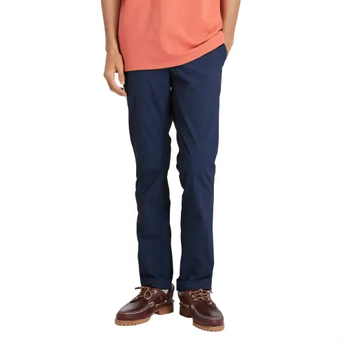 Timberland Casual Pants Men's Blue Moderate Straight Fit Pants