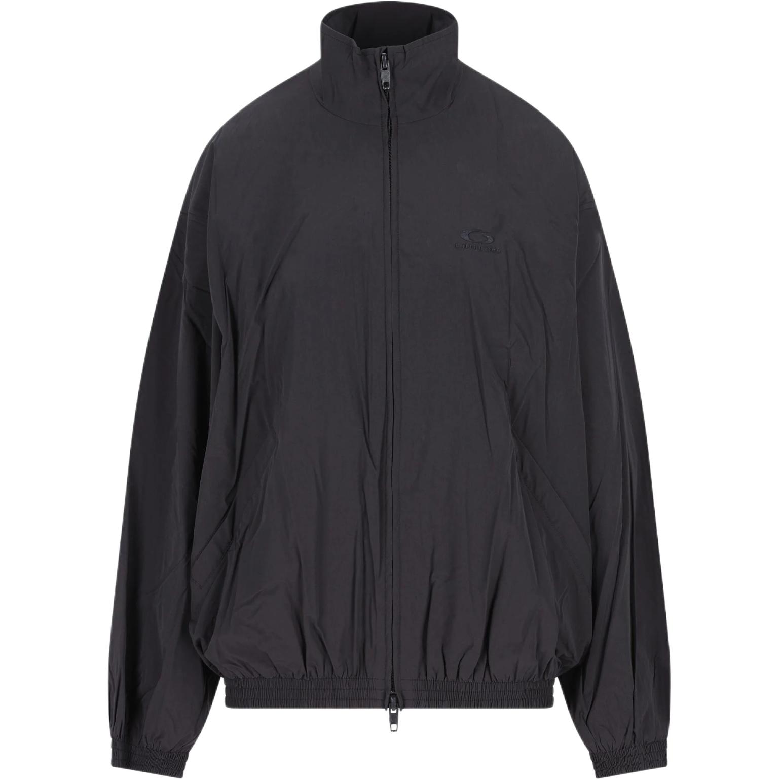 Balenciaga Logo Embroidered Zip-Up Jacket