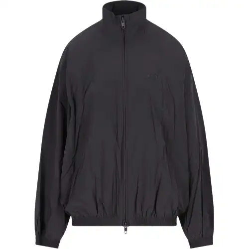 Balenciaga Logo Embroidered Zip-Up Jacket