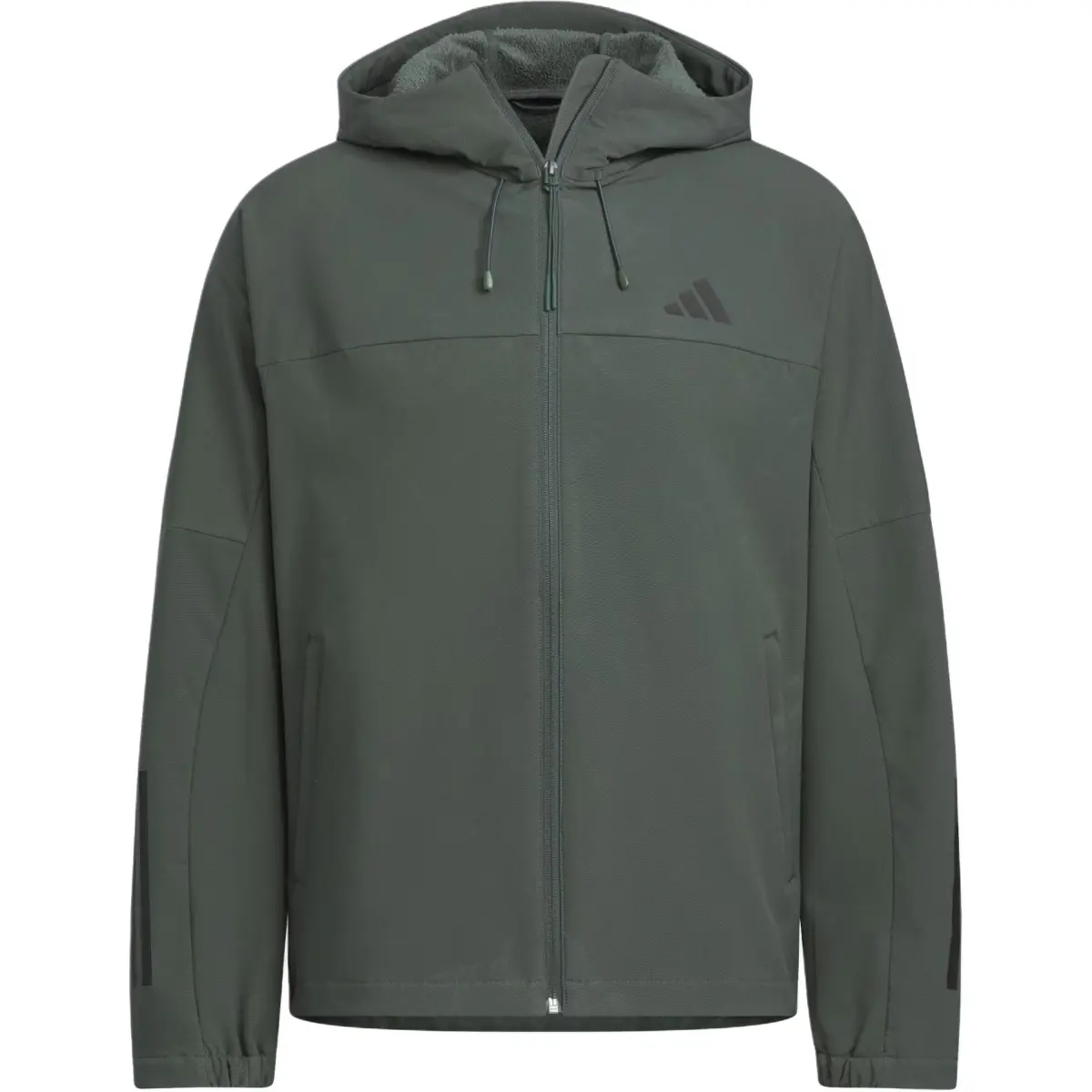 Adidas Softshell SOFT SHELL Brand Logo Water Repellent Fleece Lined Athleisure Softshell Hooded Long Sleeved Jacket