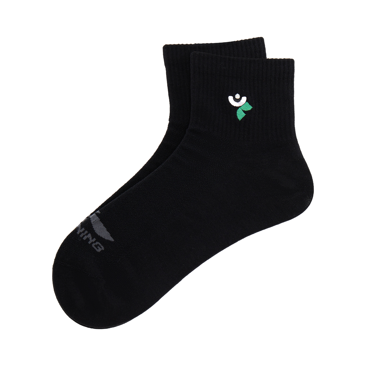 Li Ning Sports Life Collection Crew Socks Unisex 1 Pack Black
