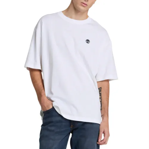 Timberland T Shirts Men's White Crew Neck Moderate