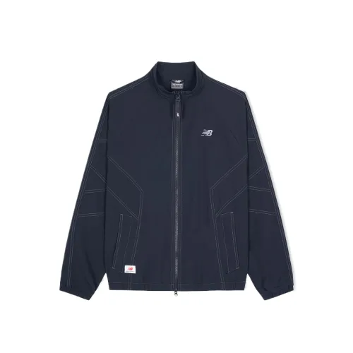 New Balance Jackets Men's Blue Stand Collar Moderate Other