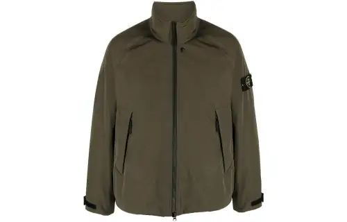 STONE ISLAND Compass motif Zip up Windbreaker