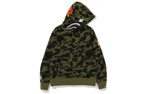 Bape Ponr 1St Camo Shark Full Zip Hoodie