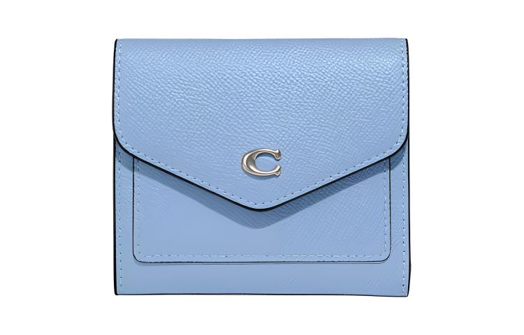 COACH Wyn Cow Leather Wallet Small Women's Blue