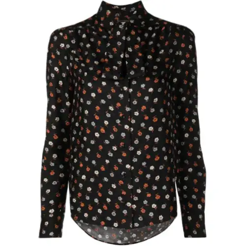 SAINT LAURENT Floral print Long sleeve Blouse