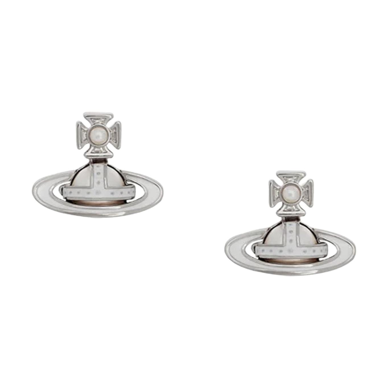 Женские серьги Vivienne Westwood латунные (серебряные)