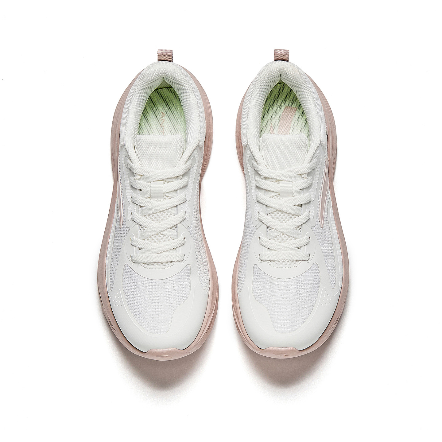 Anta Yi Chen Rebound Height Increasing Lightweight Breathable Low top Casual Running Shoes Women’s White Pink