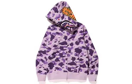 A BATHING APE Shark Series Sweatshirt Unisex Pink Purple