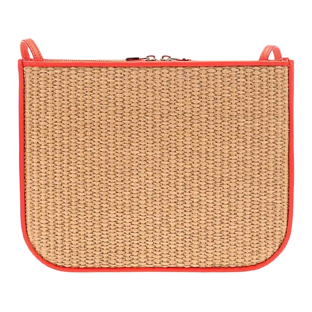 Loro Piana Minimalist Fashion Coarse Linen Shoulder Bag Regular Women's Orange