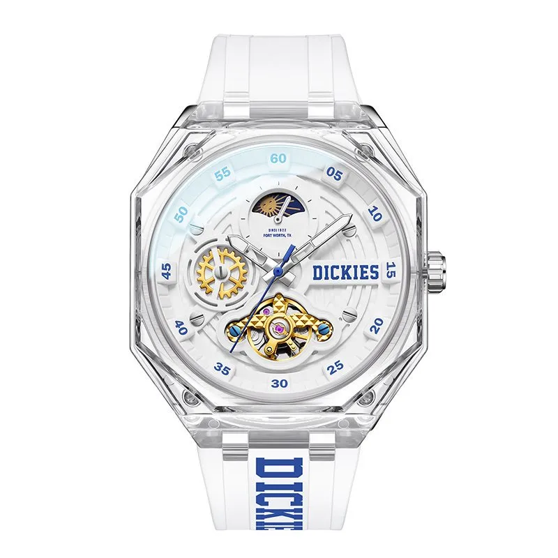 Dickies Starlight Series Wrist Watches Mechanical Movement Skeleton Dial Unisex Shopping Bag+Box
