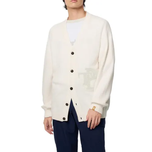 Timberland Knitwear Men's Beige V Neck Moderate