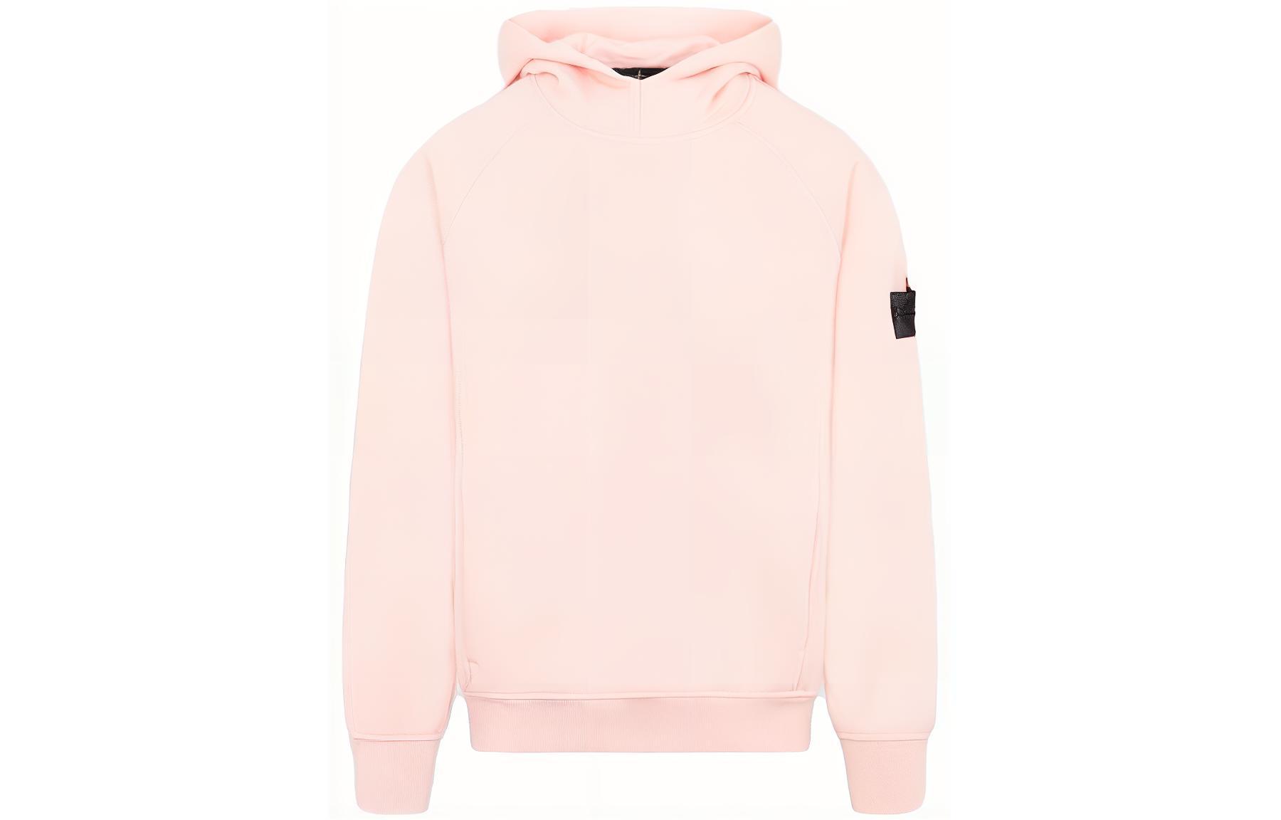 STONE ISLAND Shadow Project Compass-patch Hoodie Pink