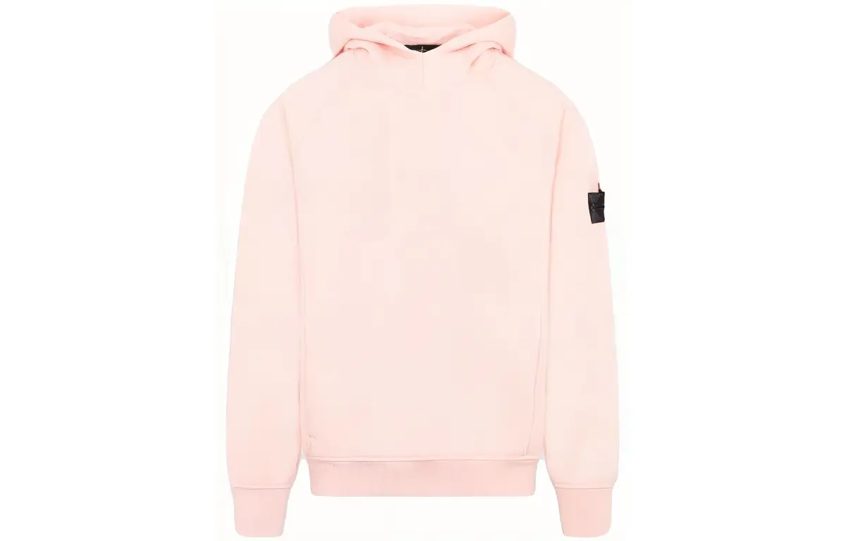 STONE ISLAND Shadow Project Compass-patch Hoodie Pink