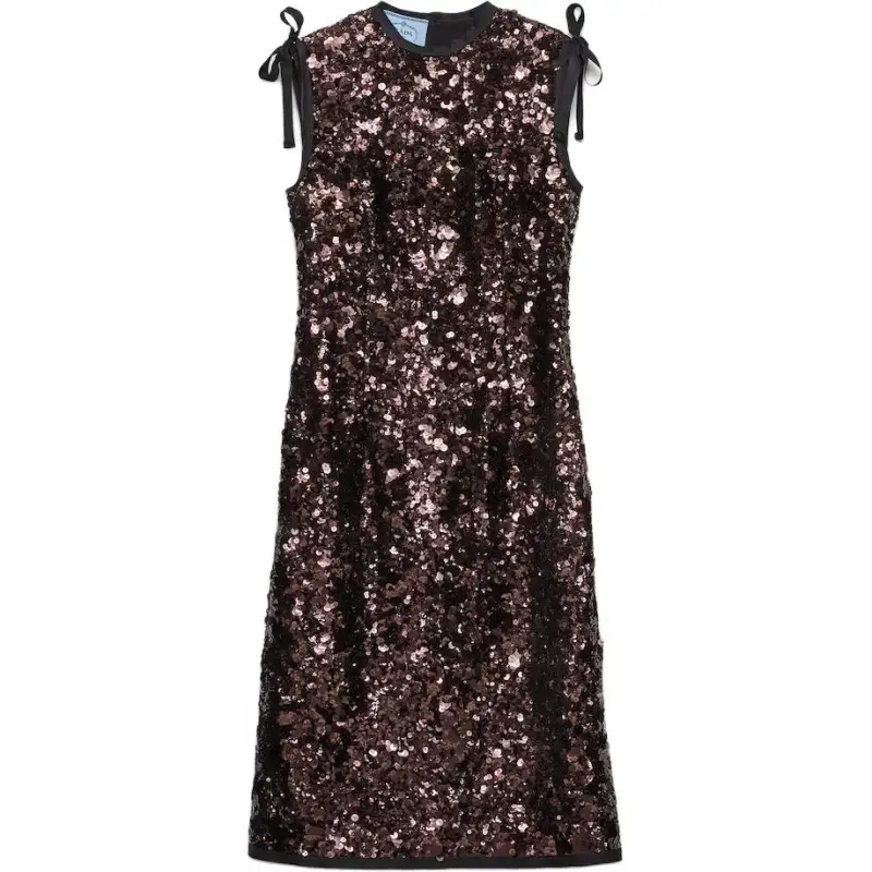 Prada sequin sleeveless midi dress