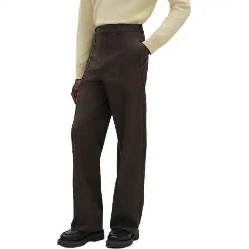 HERMES Casual Pants Men's Brown Moderate Straight Fit Pants