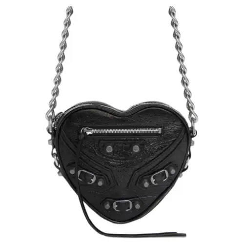 Balenciaga Le Cagole Heart Mini Bag Black