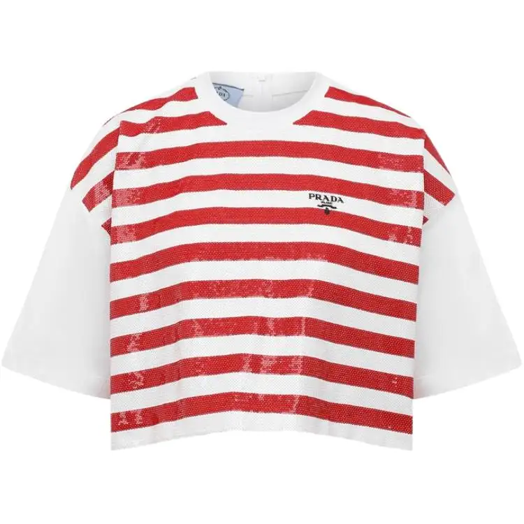 PRADA Drop Shoulder Sleeve T Shirt Women's