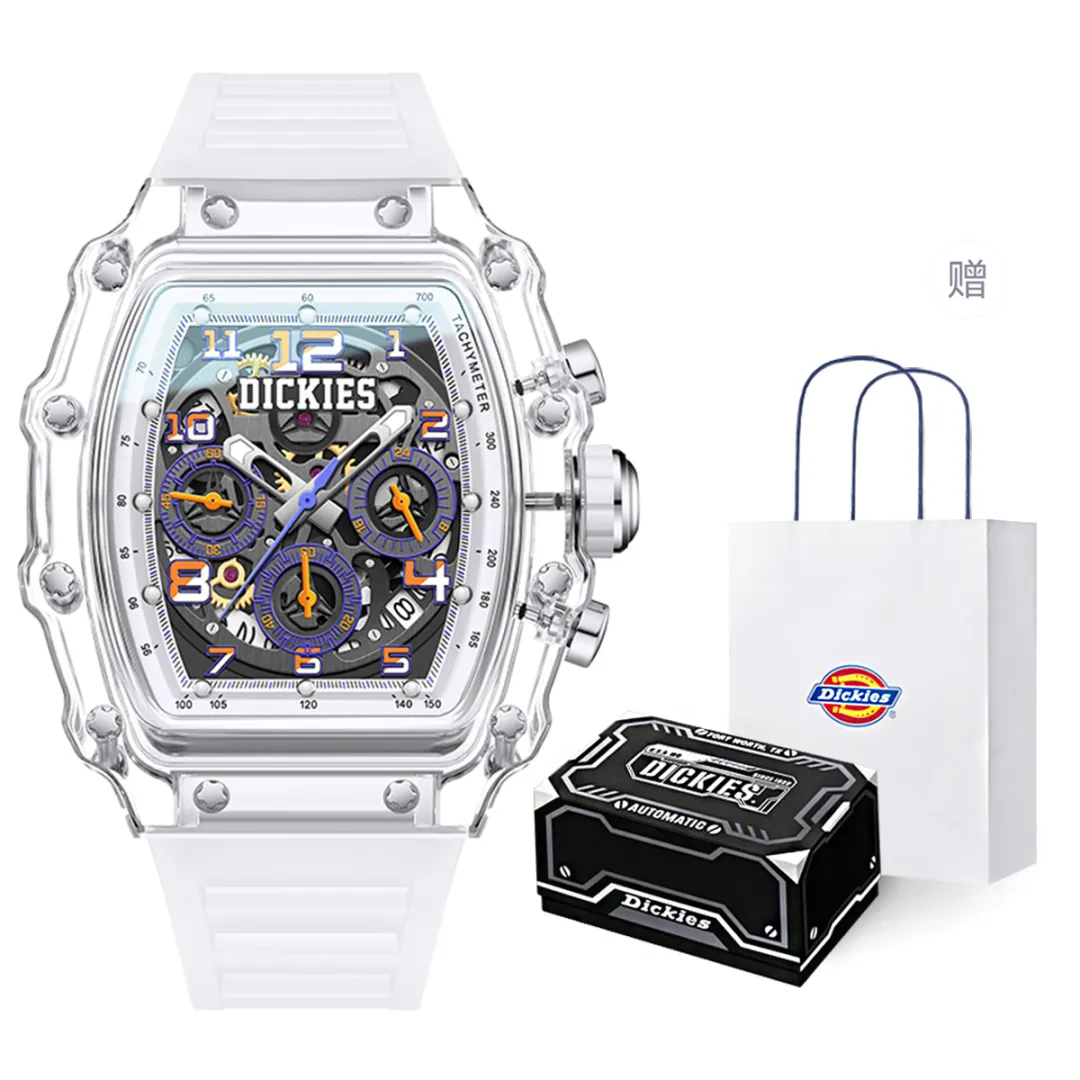 Dickies Galaxy Collection Wrist Watches Quartz Movement Silicone Strap White Dial Unisex