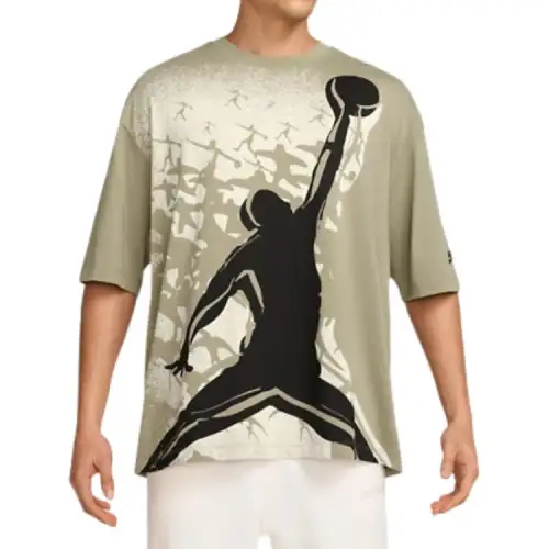 Jordan Apparel T Shirts Men's Khaki Crew Neck