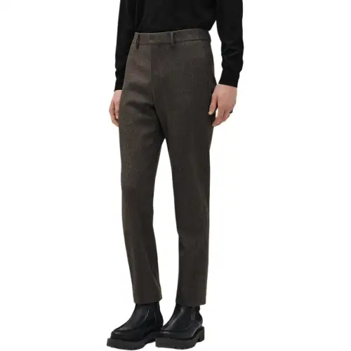 HERMES Casual Pants Men's Dark Gray Moderate Slim Fit Pants