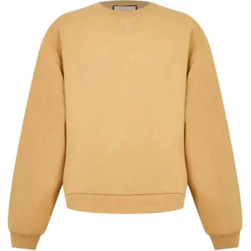 GUCCI Sweatshirts Men's Yellow Crew Neck Moderate Other