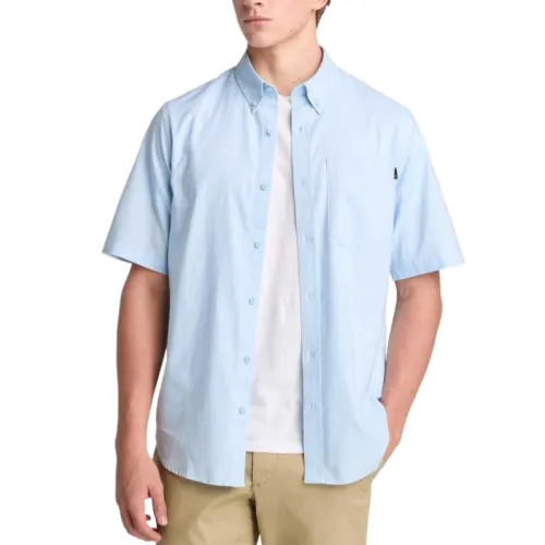 Timberland Shirts Men's Blue Lapel Moderate