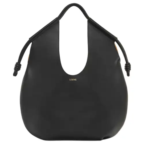 LOEWE Nappa Cow Leather Handbag Women's Black