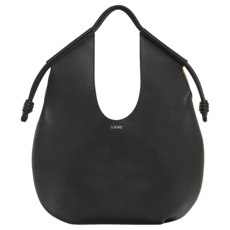 LOEWE Nappa Cow Leather Handbag Women's Black