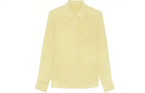 SAINT LAURENT Crepe De Chine Shirt Women's Yellow