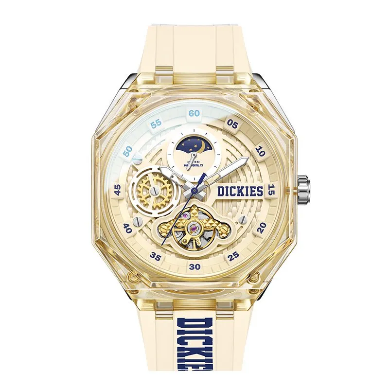 Dickies Starlight Series Wrist Watches Mechanical Movement Skeleton Dial Unisex Shopping Bag+Box