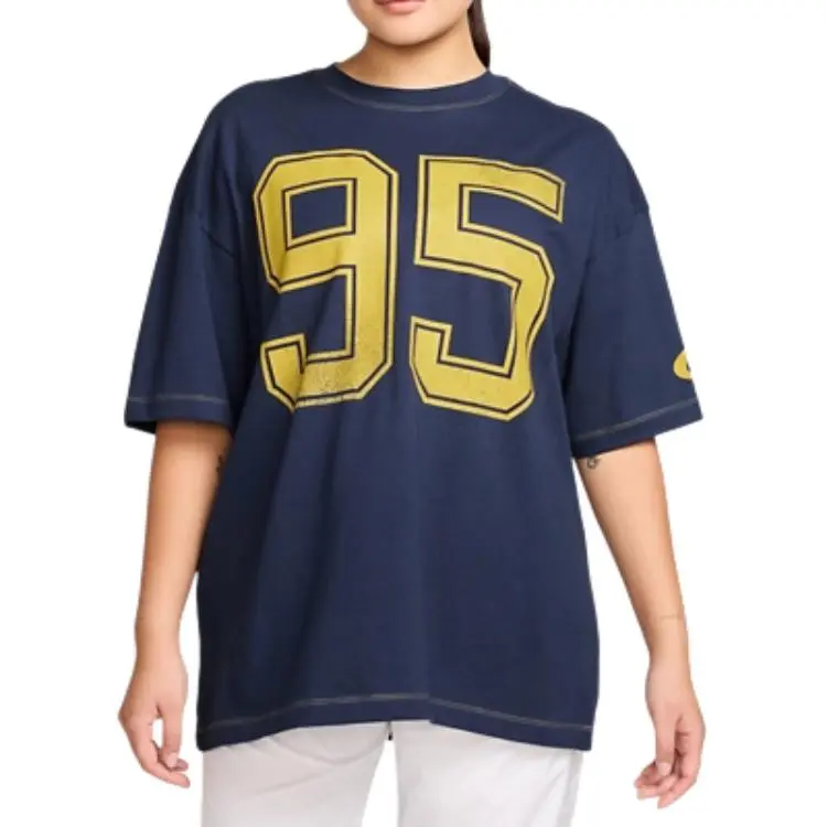 Nike Clothing T-Shirts Women's Marine Blue Crew Neck