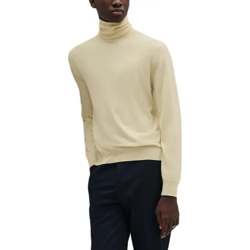 HERMES Sweaters Men's Yellow Turtleneck Moderate