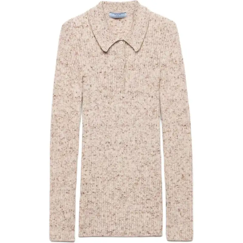 Prada ribbed-knit polo shirt