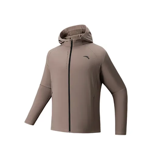 ANTA Jackets Men's Gray Brown 4 Hooded Non Detachable Moderate Other