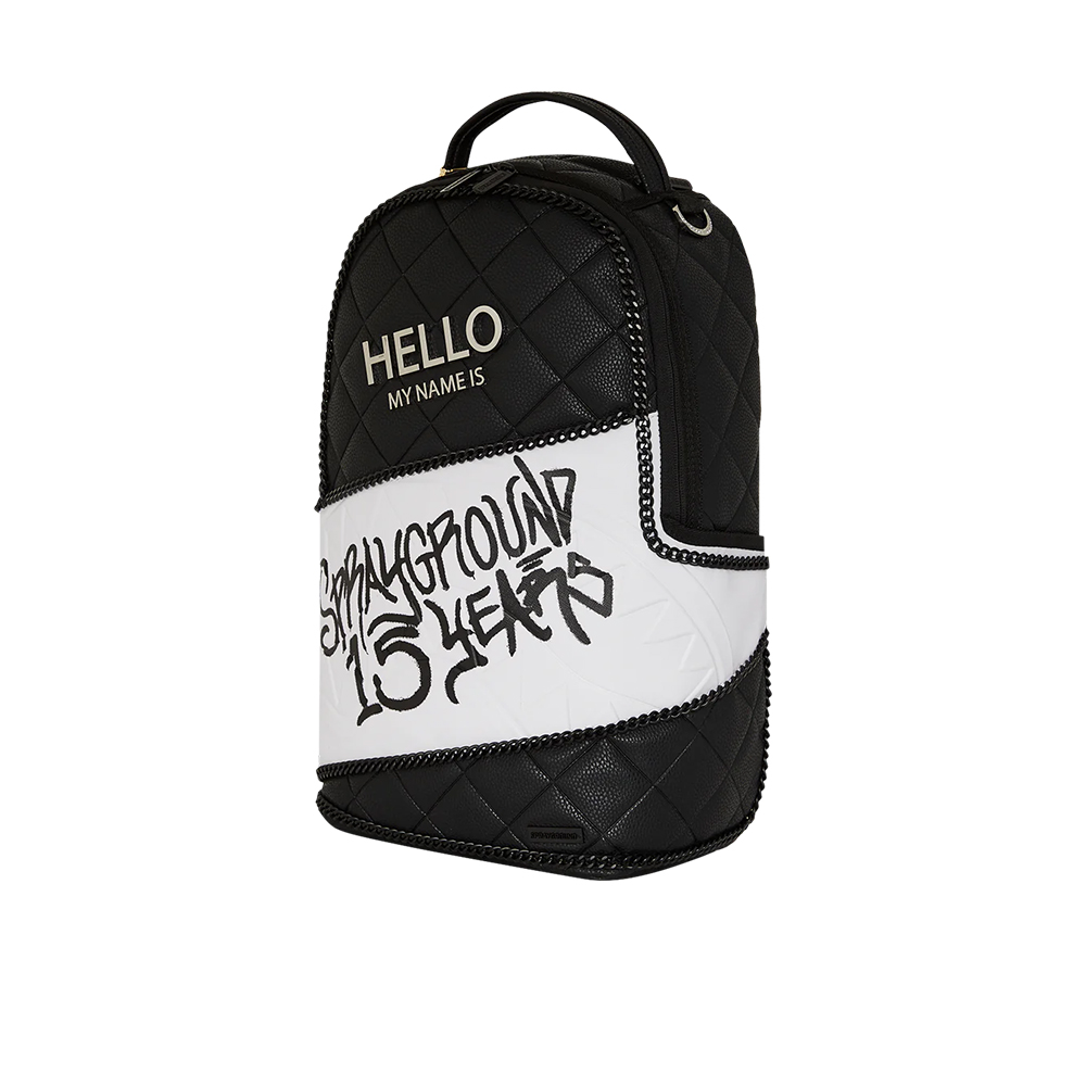 Рюкзак SPRAYGROUND sglogo15 PVC (черно-белый) — фото 3