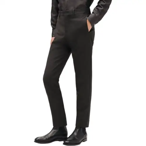 HERMES Casual Pants Men's Brown Moderate Slim Fit Pants