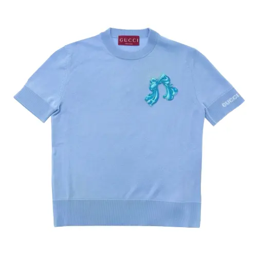 GUCCI FW25 Regular T Shirt Women's Sky Blue